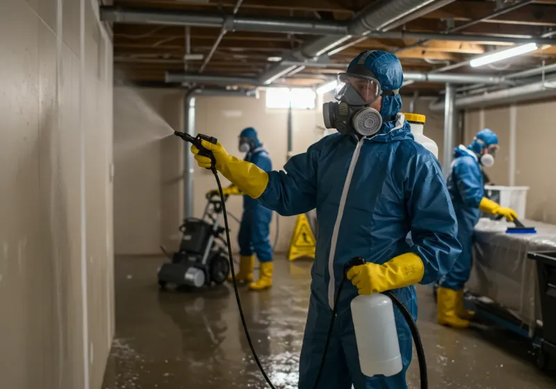 Basement Sanitization and Antimicrobial Treatment process in Orange County, NY